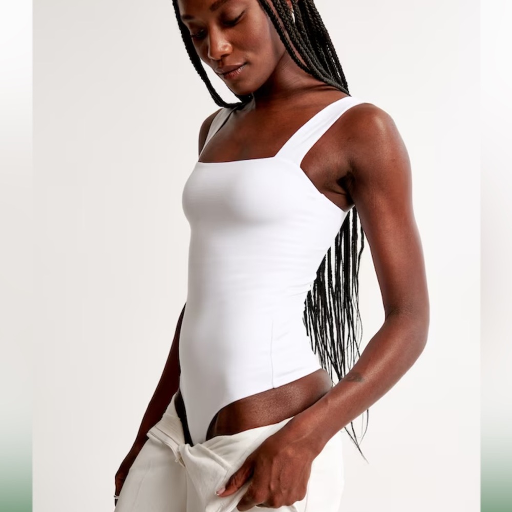 Cotton Seamless Fabric Squareneck Bodysuit
